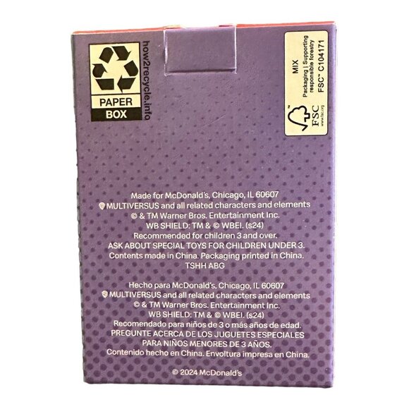 2024 McDonald's DC MULTIVERSUS Happy Meal Toys - Shaggy/Batman #6 NIB RARE - Picture 3 of 5